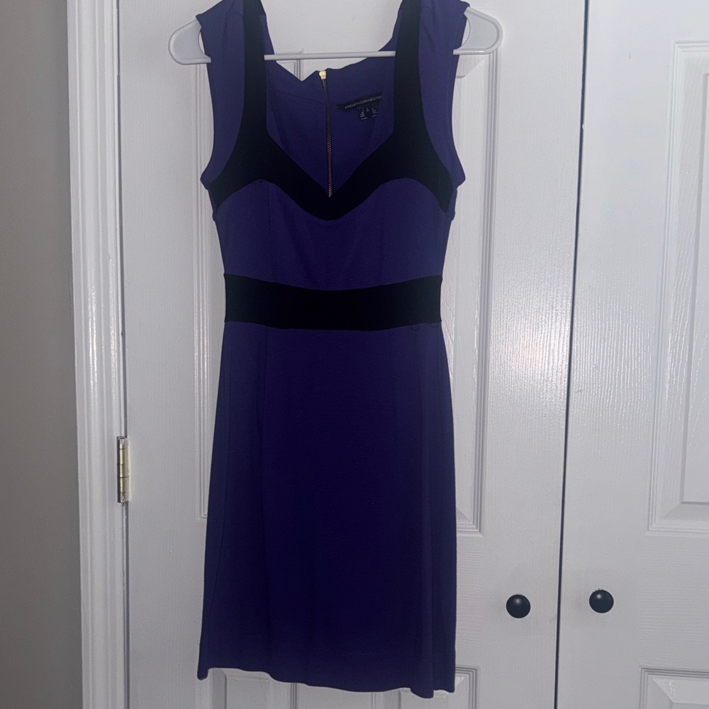 French Connection Purple and Black Dress